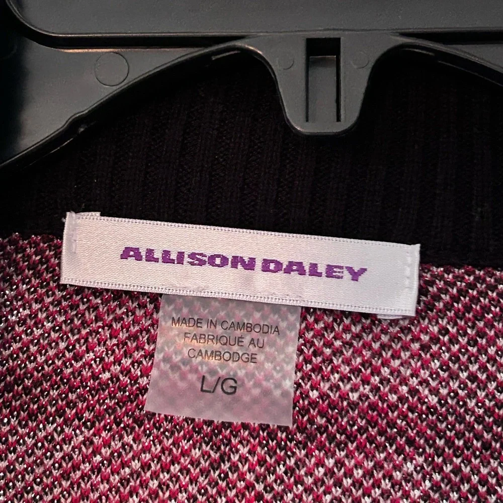 Allison Daley Red and Black Knit Sweater - Picture 3 of 4